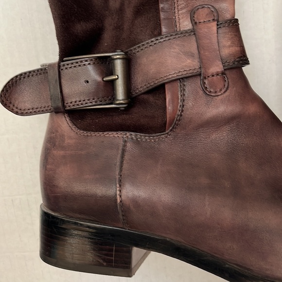 Cole Haan Nike Air Sole Dark Brown Suede And Leather Pull On Size 9 boots - Picture 3 of 11